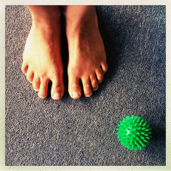 Green Spiky Ball and Feet